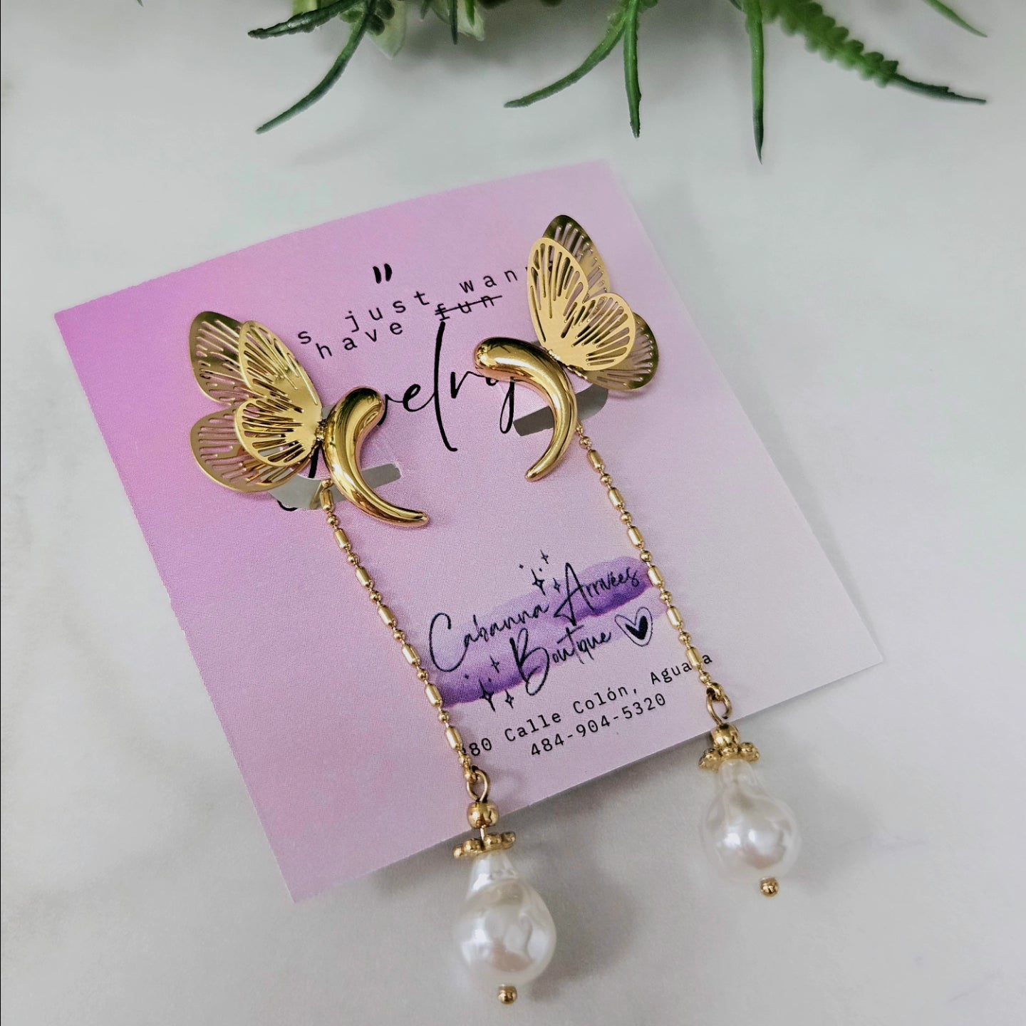 Half Butterly Earrings. Stainless steel