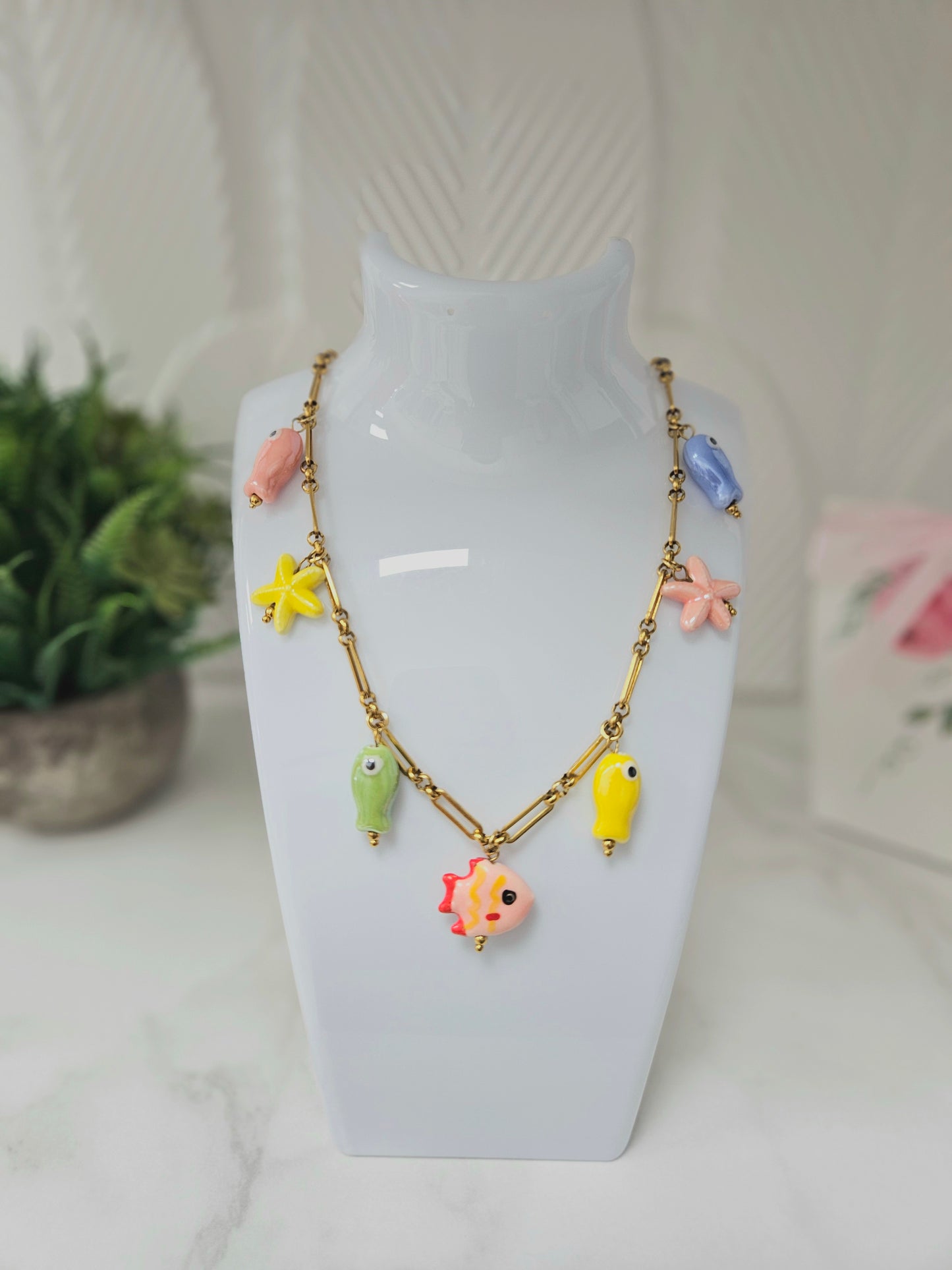 Vibrant Fishy Necklace