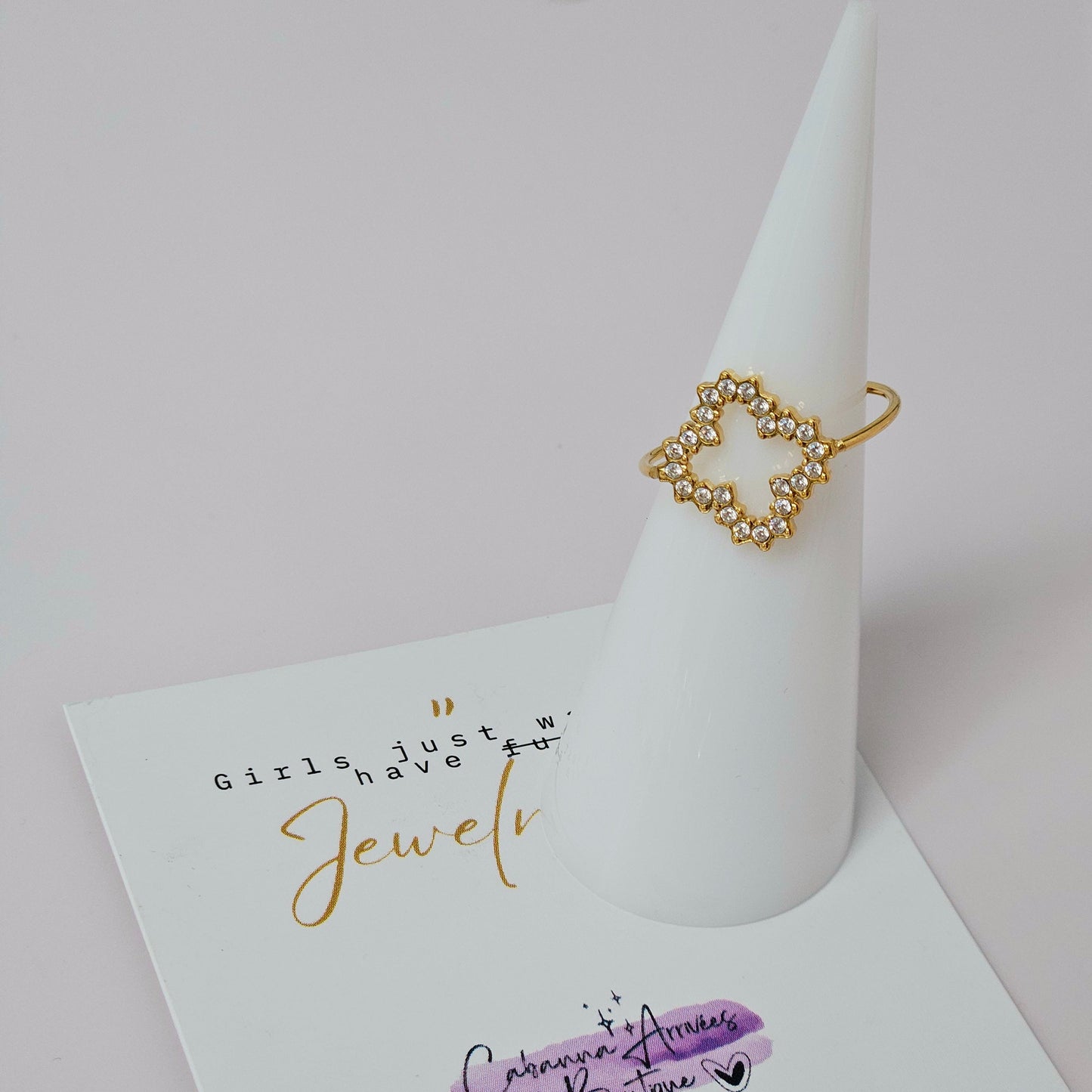 Clover Rhinestones Rings