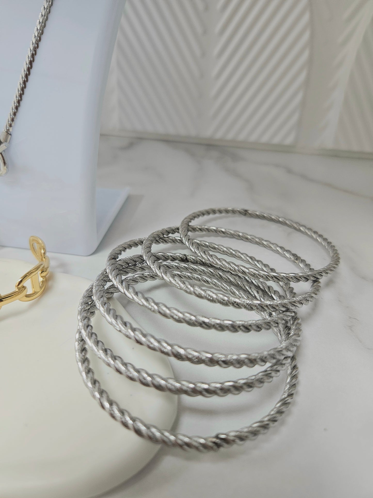 Silver Bangles