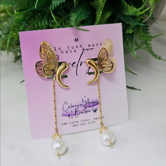 Half Butterly Earrings. Stainless steel
